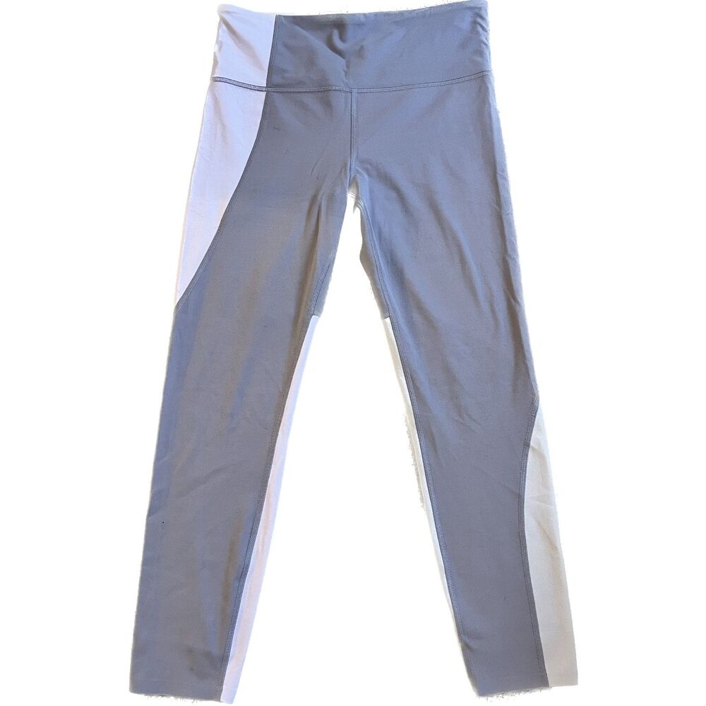 Athleta Elation Asymmetrical Cropped Leggings - Purple/Pink/White (M)